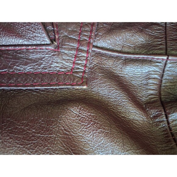 VINTAGE 1970'S Europe Craft Import, Long Jacket, Burgundy, Size 40, Many Pockets - Picture 14 of 16